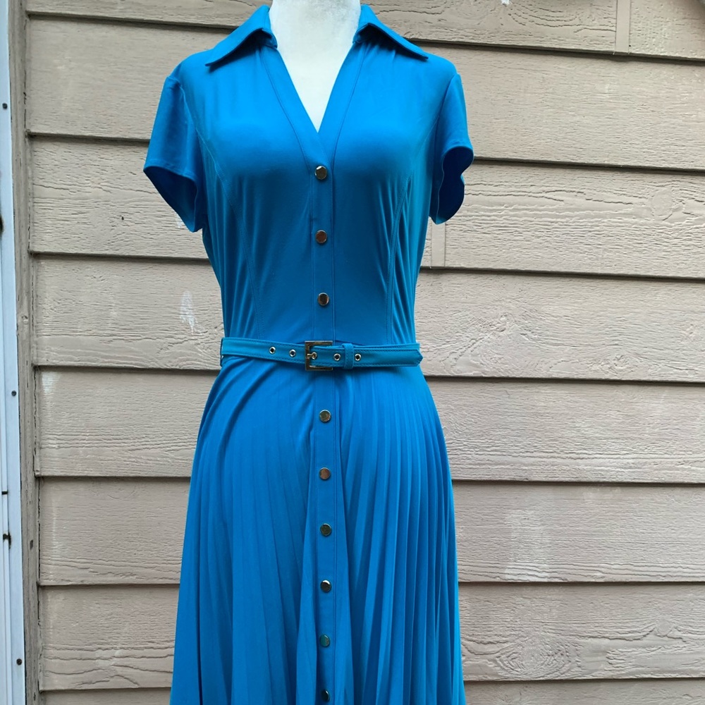 Cache retro blue dress size 4